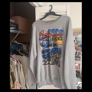 Vintage Inspired Gray Ram Oversized Crewneck